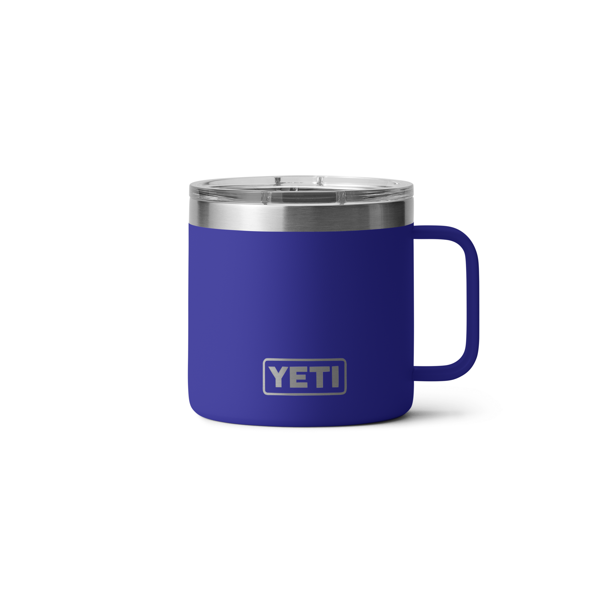 Yeti Rambler 14 oz Stainless Steel Insulated Mug - Leakproof Travel Coffee Cup for Hot & Cold Drinks | Perfect for Camping, Office, Commuting | Offshore Blue