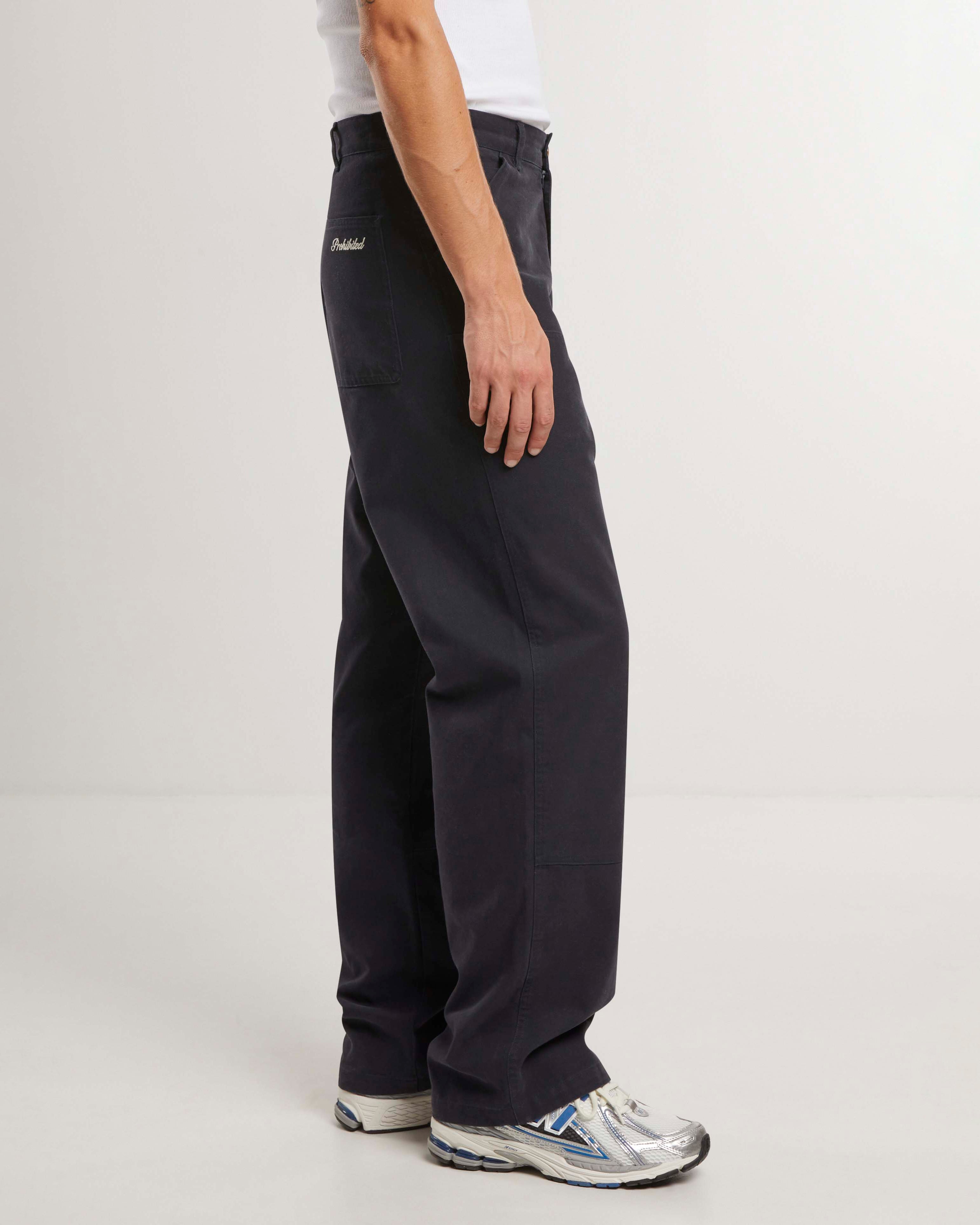 East Ham Men's Carpenter Work Pants - Durable Navy Blue Utility Pants for Construction, Woodworking & Outdoor Workwear | Heavy Duty Workwear for Carpenters, Handymen & DIY Projects