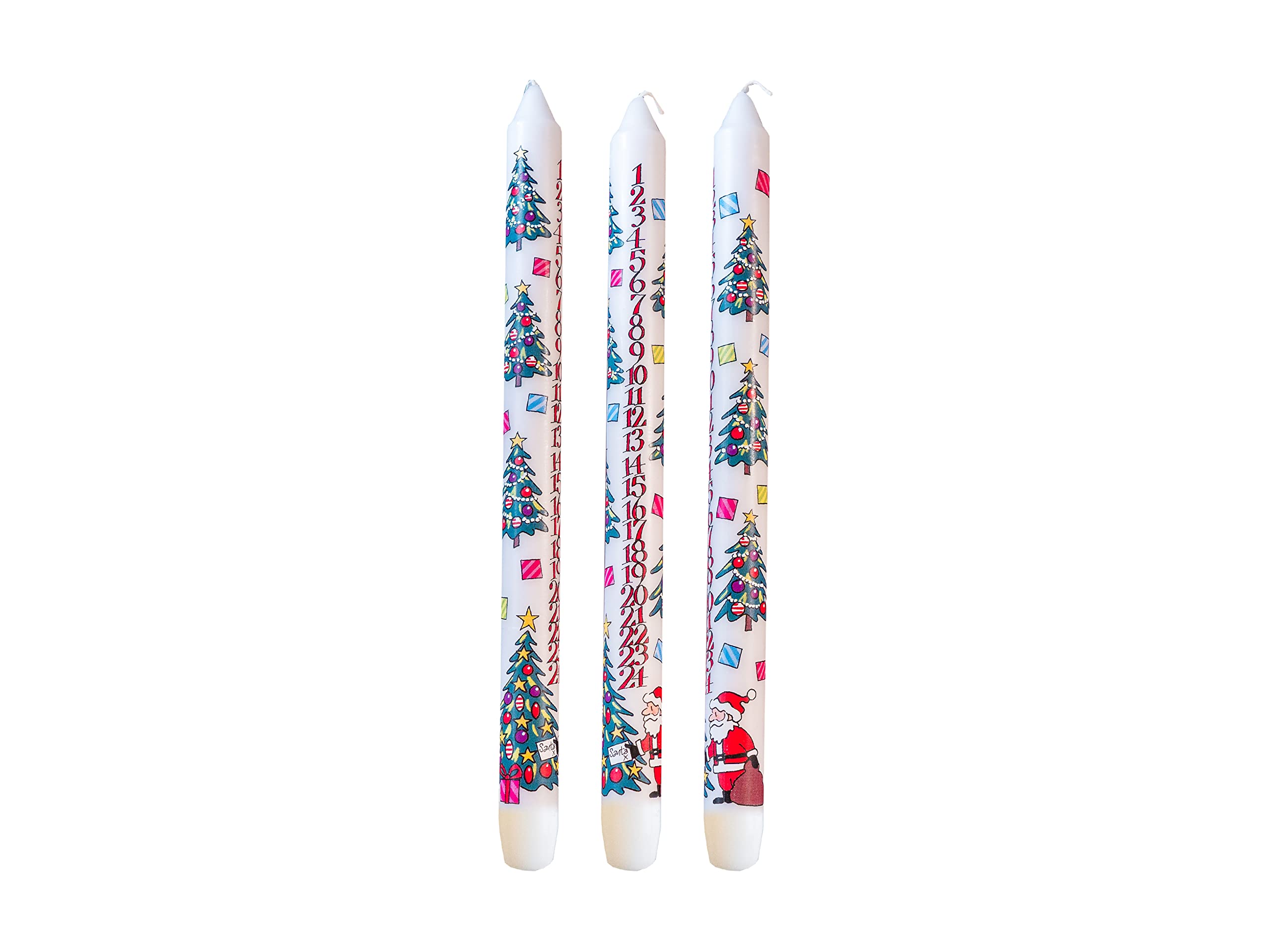 Alison Gardiner 29.5cm Advent Candle for Christmas Tree Decorations, Holiday Dinner Table Centerpiece - Perfect for Christmas Celebrations, Home Decor & Festive Gatherings
