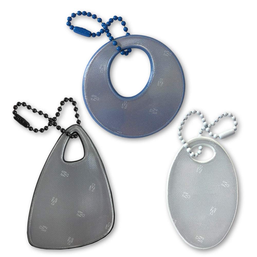 Funflector Safety Reflectors - High Visibility Reflective Gear for Outdoor Activities - Basic Shapes for Jackets, Bags, Backpacks, Strollers & Wheelchairs - Made in USA - Perfect for Night Running, Cycling, Walking & Safety Visibility