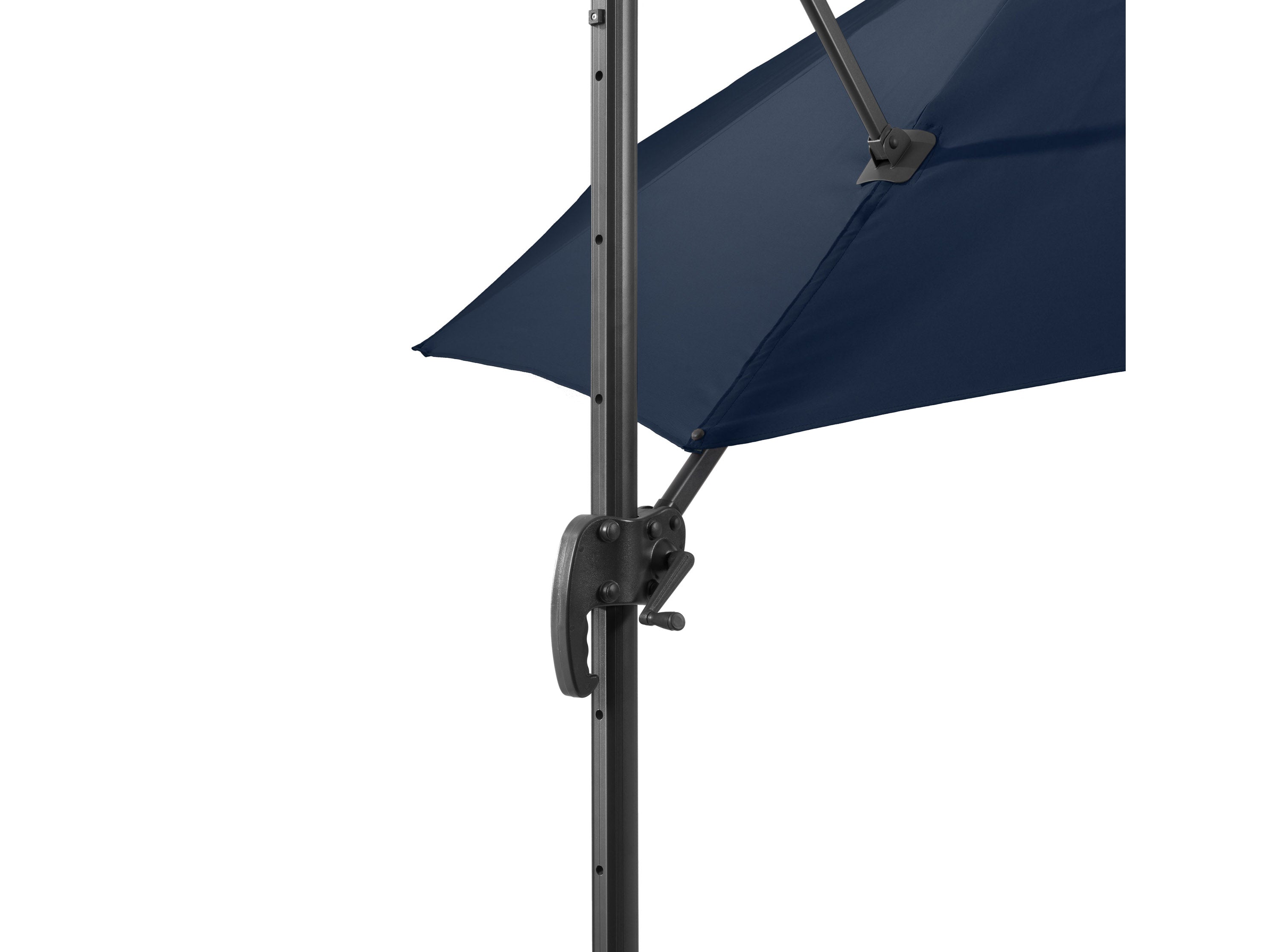 9.5ft Offset Patio Umbrella with 360 Degree Rotation - Navy Blue Outdoor Cantilever Umbrella for Poolside, Garden, and Deck Shade