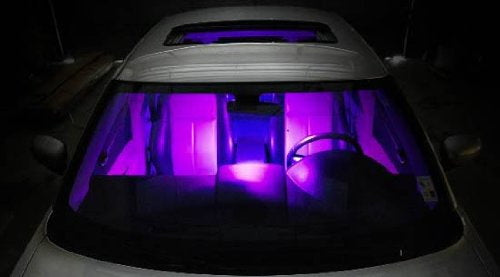 2 Pack UV Purple 6 SMD LED Panel Lights for Car Interior - Dome, Map, Cargo Area Lighting | Perfect for Night Driving, Interior Customization & Vehicle Aesthetics