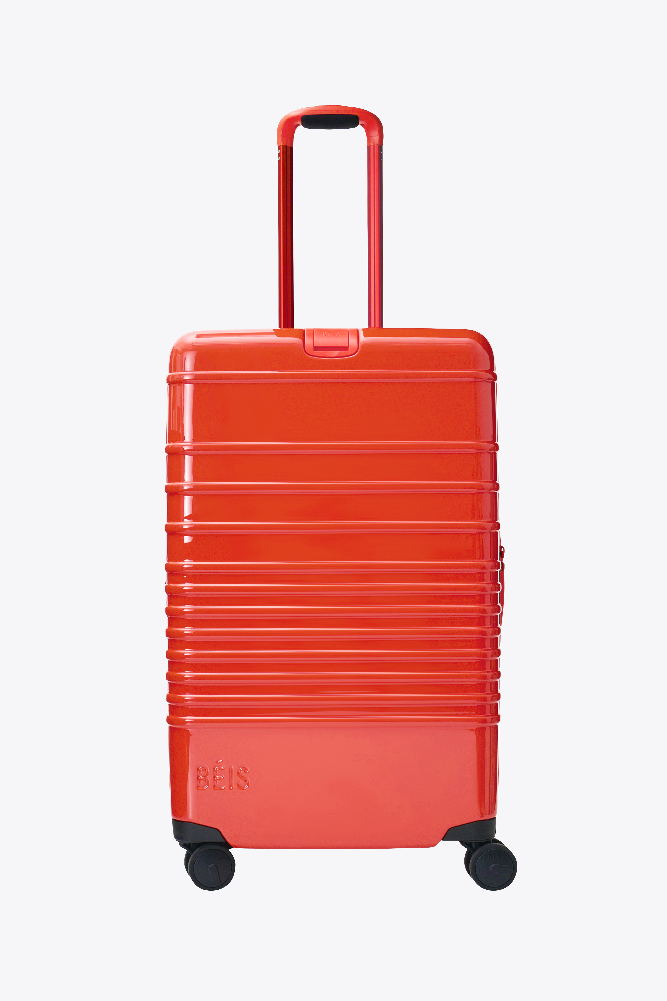 Glossy Flame Medium Check-In Roller Luggage - Perfect for Air Travel & Business Trips