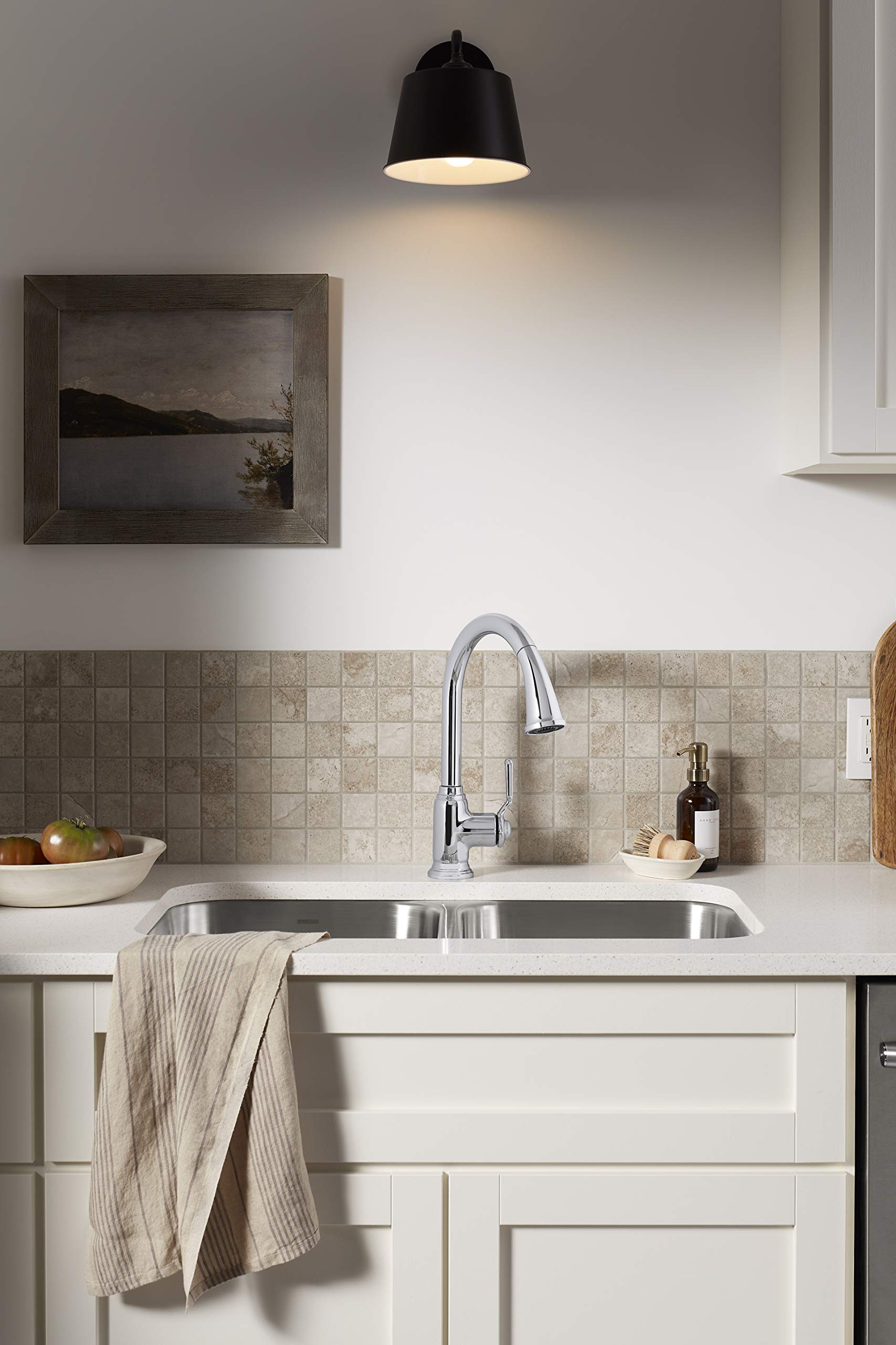 Ludington® Pull Down Kitchen Faucet - High Arc Modern Stainless Steel Sink Faucet with Sprayer for Easy Dishwashing & Cooking | Perfect for Home, Restaurant & RV Use