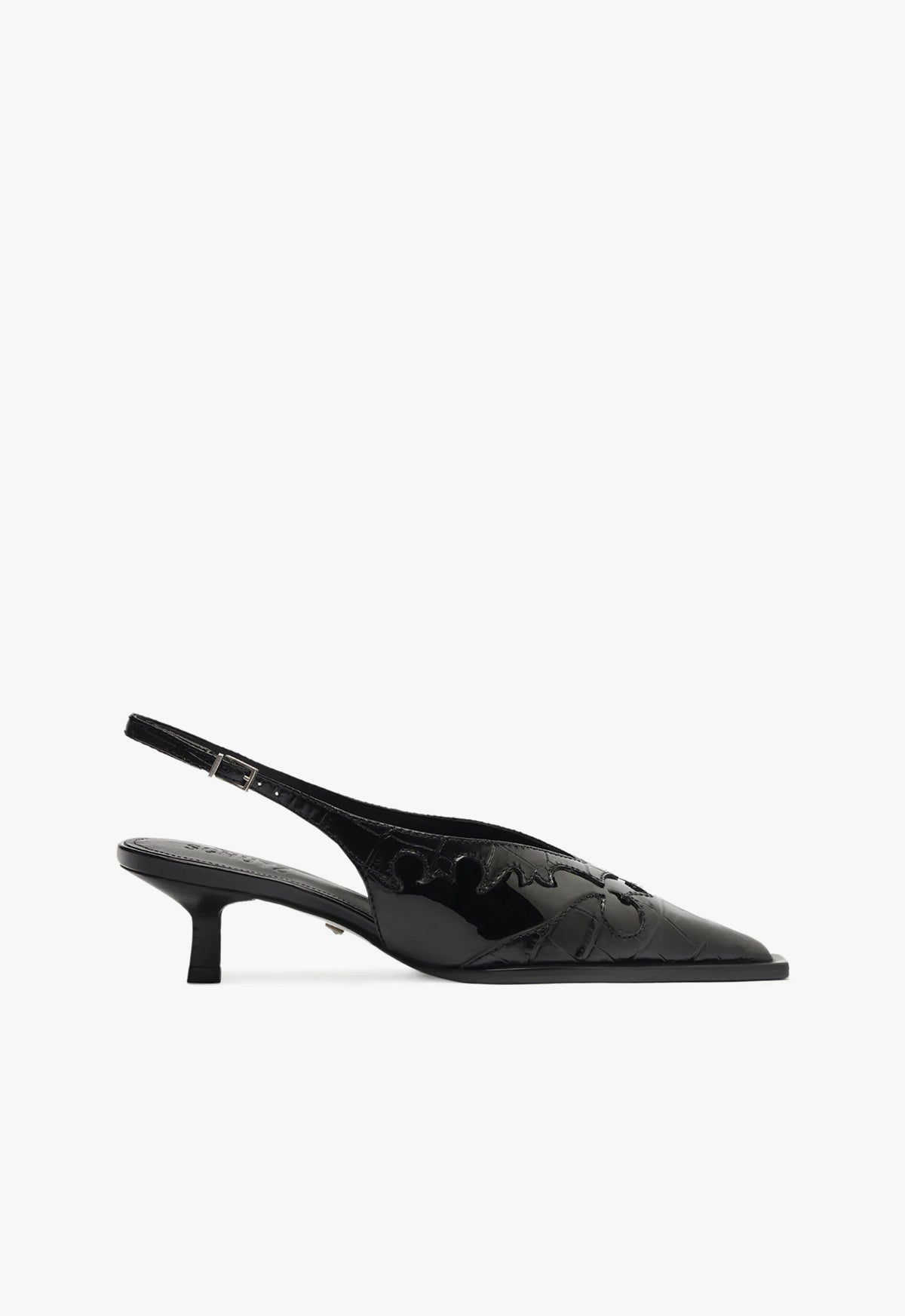 Daria Women's Slingback Patent Leather Pumps - Pointed Toe High Heel Dress Shoes for Work, Party & Special Occasions