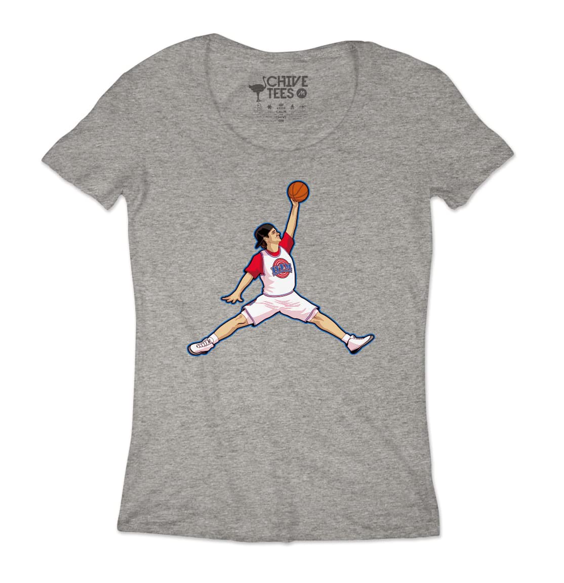 90s Movies Basketball T-Shirt with Air Bill Murray Print - Men's Casual Graphic Tee (X-Large, Grey) for Retro Movie Fans & Streetwear Style