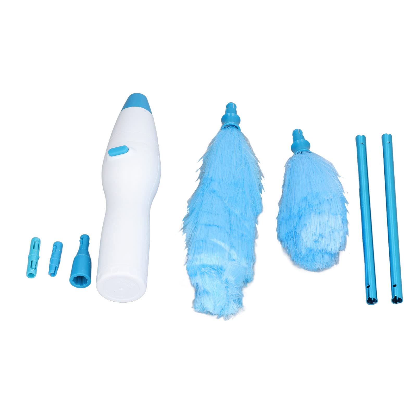 Shanrya Electric Telescopic Duster - Extendable Washable Feather Duster with 360° Rotation, ABS & Fiber Cleaning Tool for Home, Office, Car, and Ceiling Dusting | Perfect for Hard-to-Reach Areas and Delicate Surfaces
