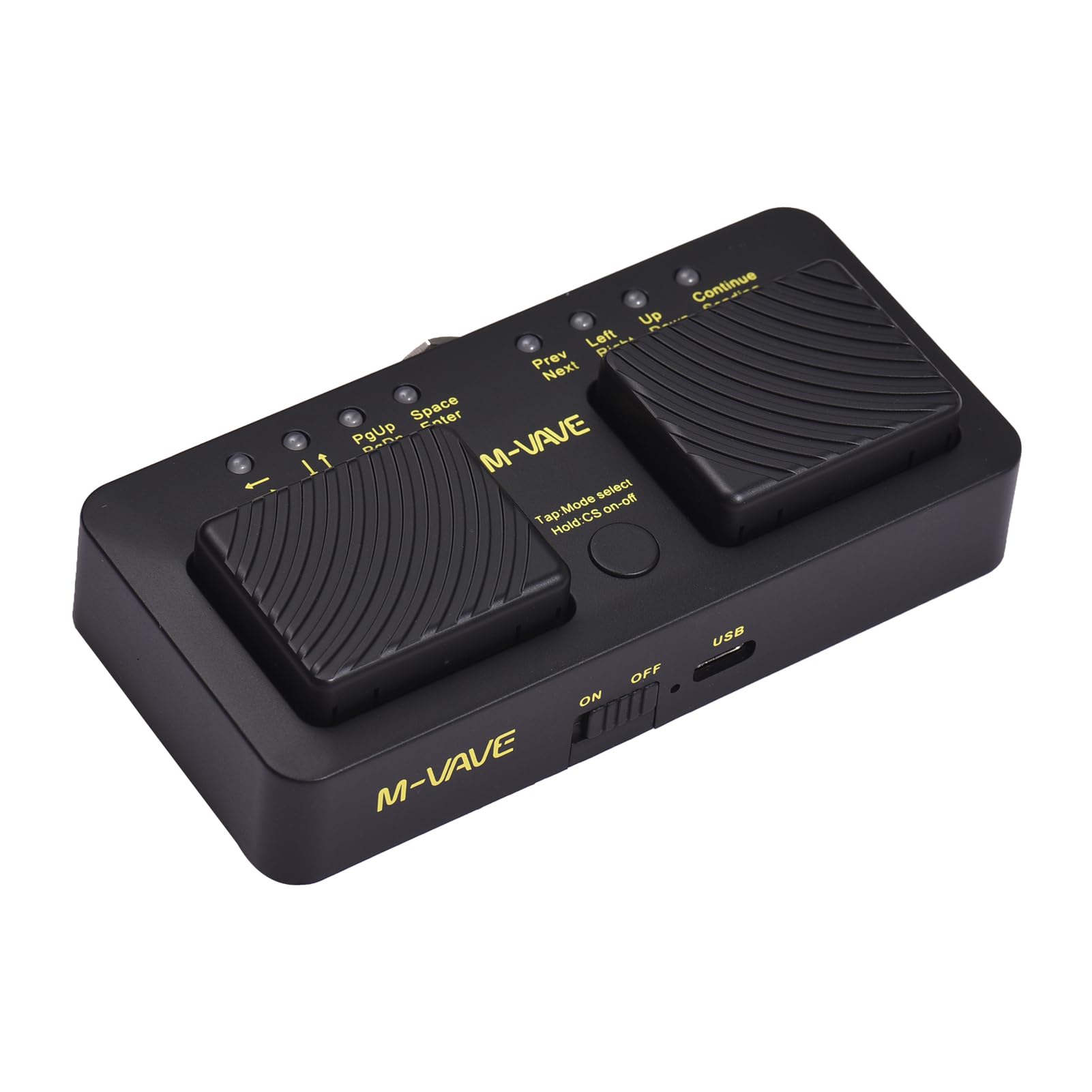 Rechargeable Wireless MIDI Page Turner Pedal - 7 Modes with Bluetooth for Sheet Music - Hands-Free Control for Musicians, Pianists & Performers - Perfect for Live Performances, Practice & Studio Recording