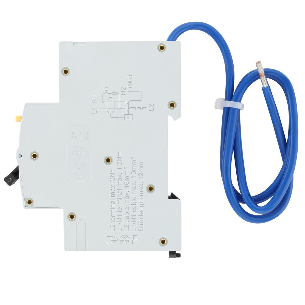 BG Fortress Type A Double Pole B Curve RCBO 25A CUCRB25DPA - Circuit Breaker for Home & Commercial Electrical Safety Protection - Perfect for Residential Wiring, Industrial Panels, and Electrical System Upgrades