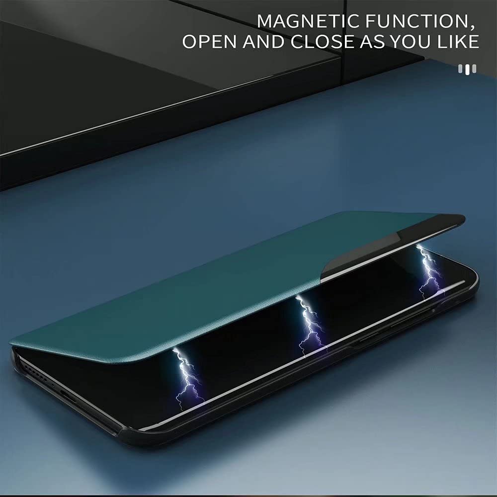 Shockproof TPU Ultra Slim Case for Samsung Galaxy S24 Ultra with Side Smart Display Window - Black | Protective Phone Cover for Daily Use, Travel & Outdoor Activities