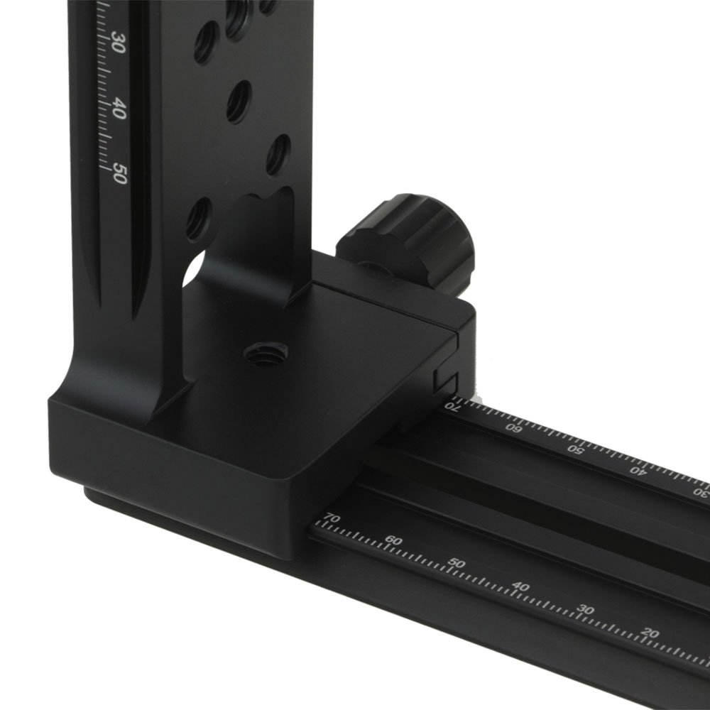 Haoge Quick Release Vertical L Plate Nodal Slide Set for Panoramic Photography - Compatible with Arca Swiss Tripod Ball Heads - Perfect for Landscape, Architecture, and 360° Panorama Shooting