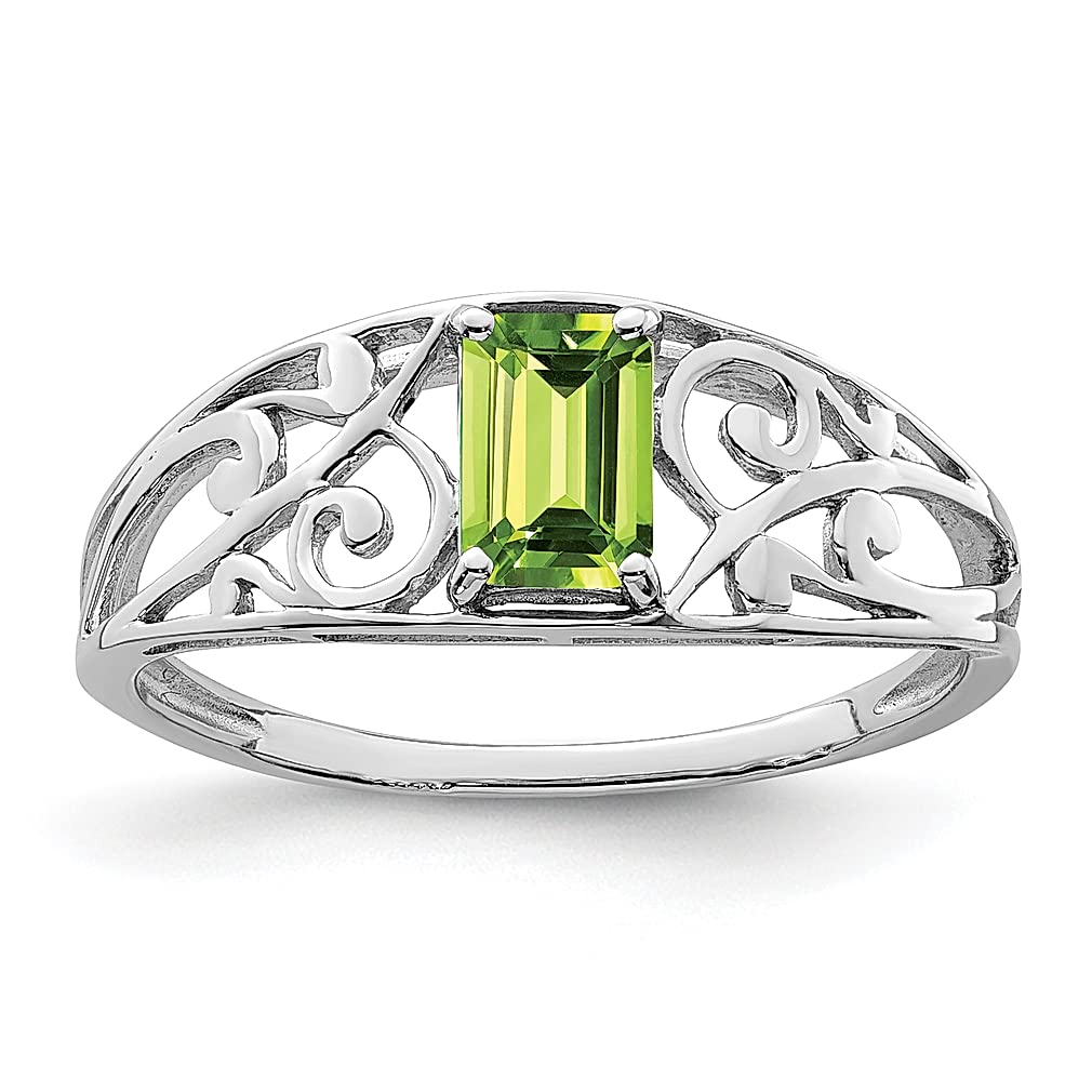 925 Sterling Silver Peridot Ring - Dainty Gemstone Jewelry for Women, Perfect Gift for Her - Ideal for Birthdays, Anniversaries & Special Occasions