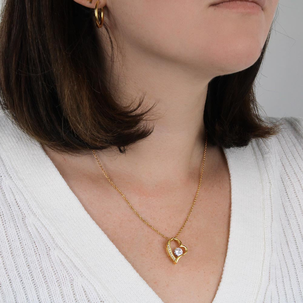 Beautiful Jewelry Necklace for Daughter - Thoughtful Gift from Mom in White or Yellow Gold Finish - Perfect for Birthdays, Graduation & Special Occasions