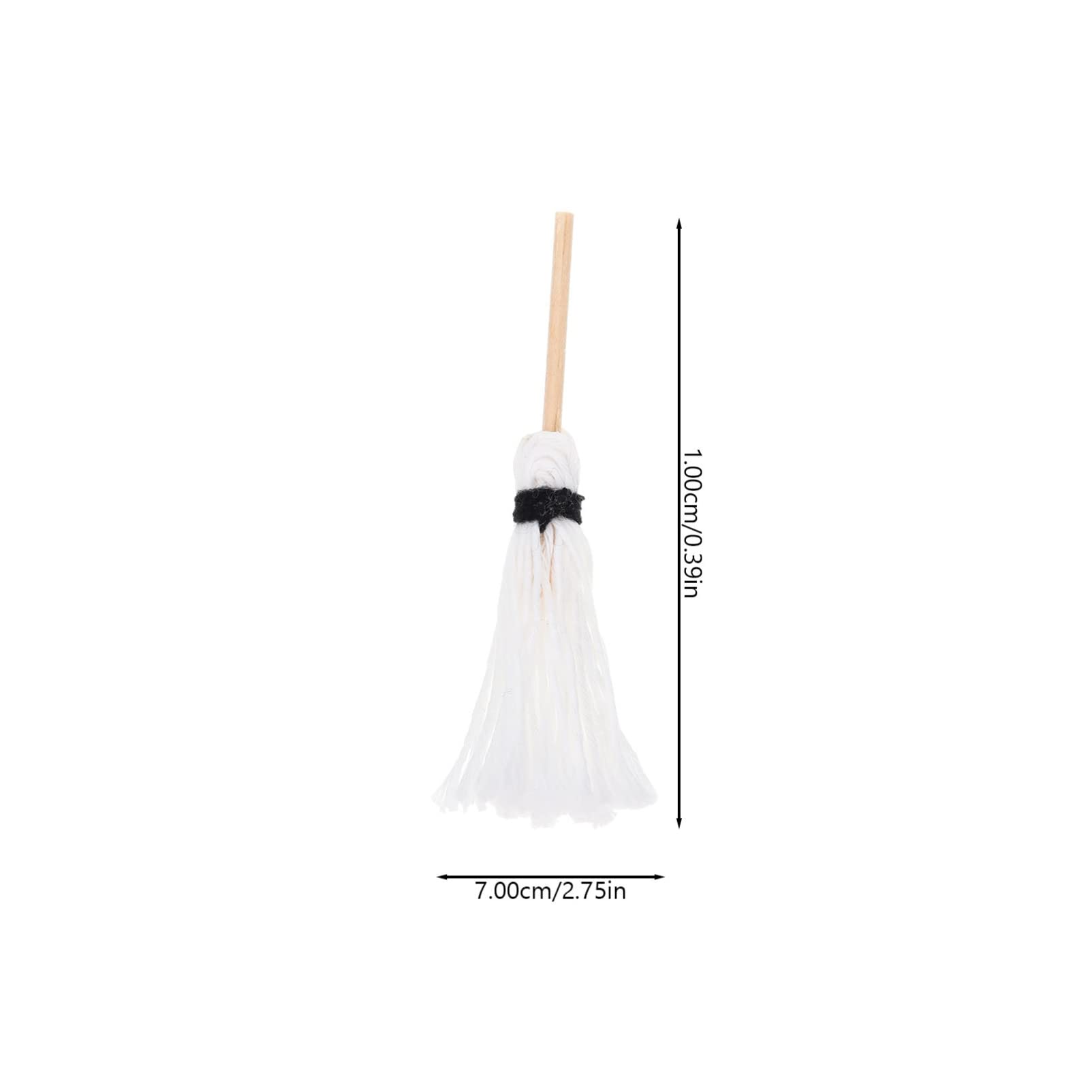 PRETYZOOM 12-Piece Mini Broom Set - Witch Broomstick Props, Kids Toy Mops, Halloween Decor & Costume Accessories for Child Cosplay, Dollhouse Miniatures & Home Decoration