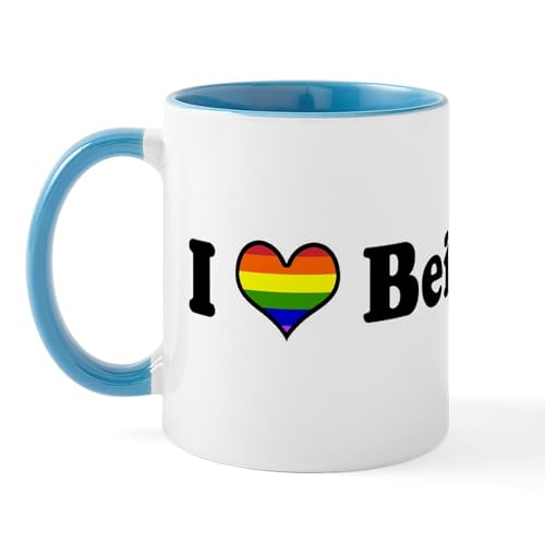 White/Blue Inside - I Love Being Gay Mug