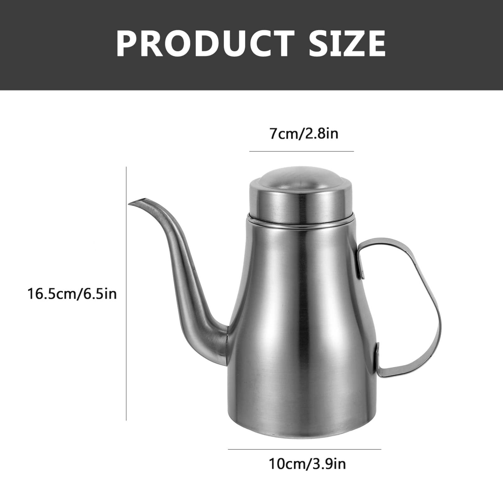 CALLARON Stainless Steel Oil Dispenser Bottle - Kitchen Seasoning Container for Olive, Vegetable & Cooking Oil - Durable & Portable Metal Oil Bottle for Home, Restaurant & Outdoor Cooking