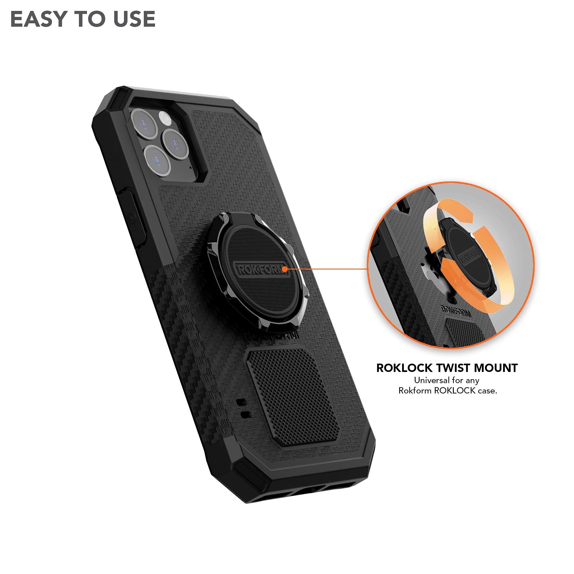 Rokform Rugged Case for iPhone 13 Pro Max with RokLock Sport Ring Stand & Grip | 2-Pack Screen Protector Kit | Shockproof Protective Cover for Outdoor, Sports & Daily Use