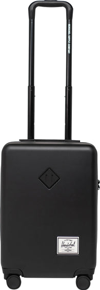 Herschel Heritage Hardshell Carry-On Luggage - Black | Durable Spinner Suitcase for Business Travel & Weekend Getaways
