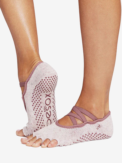 ToeSox Half Toe Elle Grip Socks for Yoga, Pilates & Barre - Non-Slip Grip Socks for Women - Ideal for Dance, Fitness & Studio Workouts