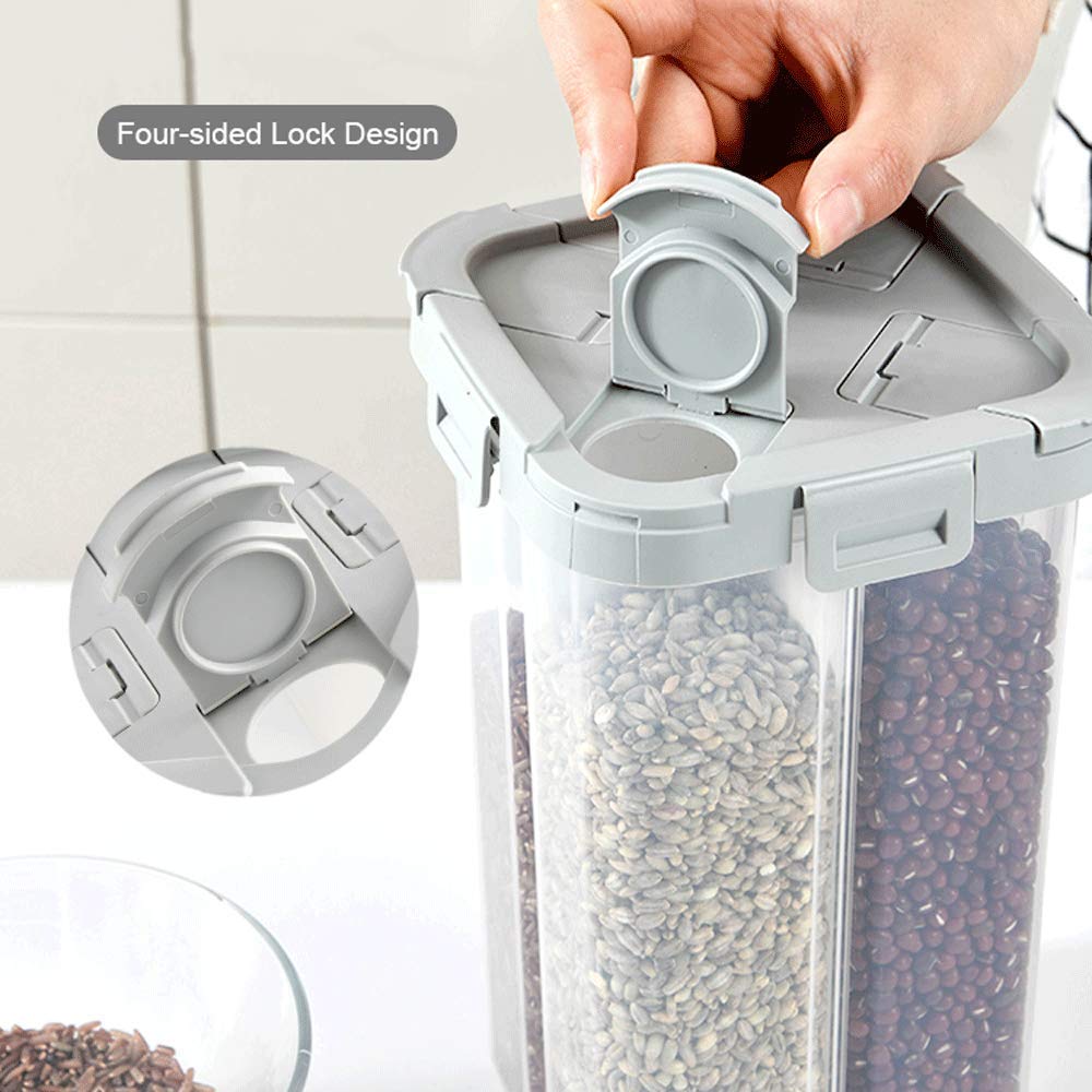 WINIAER 2.3L Airtight Food Storage Container for Cereal, Flour, Rice - Kitchen & Pantry Organization