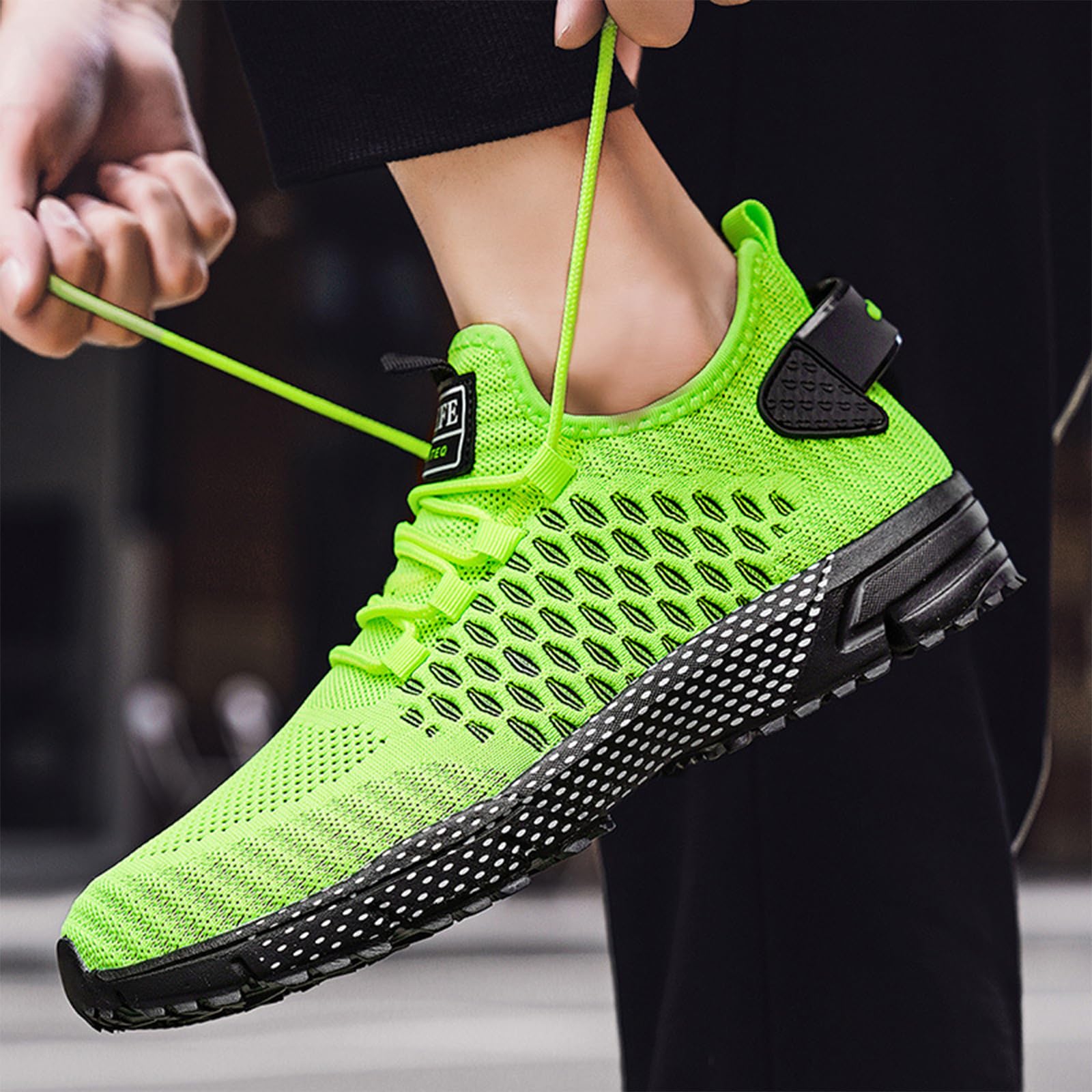 **Ephirebra Men's Knit Mesh Slip-On Sneakers - Breathable Flat Casual Shoes for Walking, Running & Gym - Non-Slip Comfortable Low-Top Trainers for Outdoor & Daily Wear**