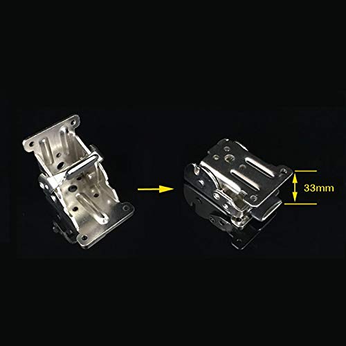 Black Iron Folding Hinges & Brackets - Self-Locking Cabinet Hinges, Table Legs & Foldable Feet for Chairs, Tables & Furniture Extensions | Perfect for DIY Projects, Home Renovation & Space-Saving Furniture