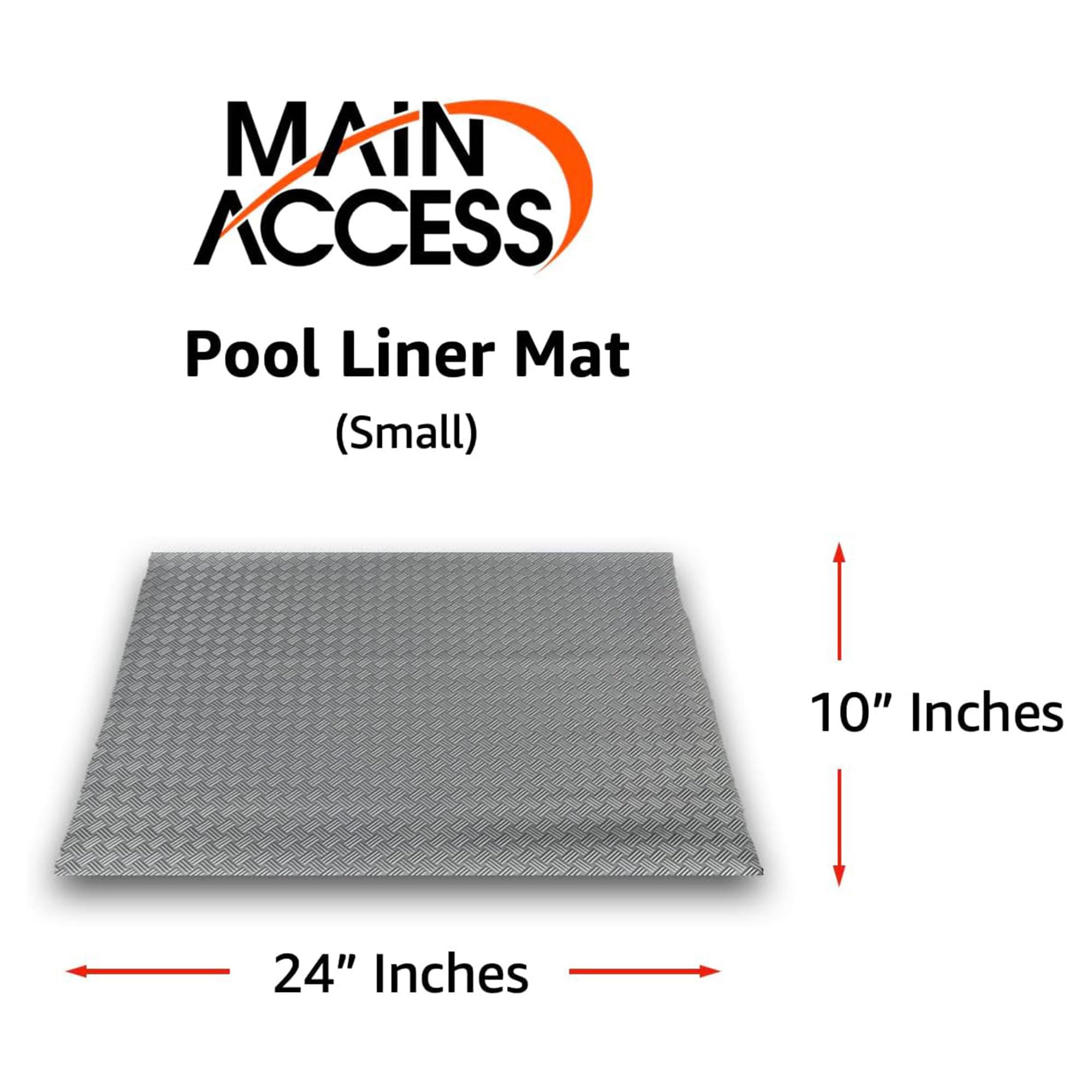 Large Pool Step Ladder Guard Mat Accessory - Gray | ProSeries Above Ground Swimming Pool Step Ladder - White | Durable Safety Solution for Inground & Above Ground Pools | Perfect for Backyard, Vacation Homes & Community Pools
