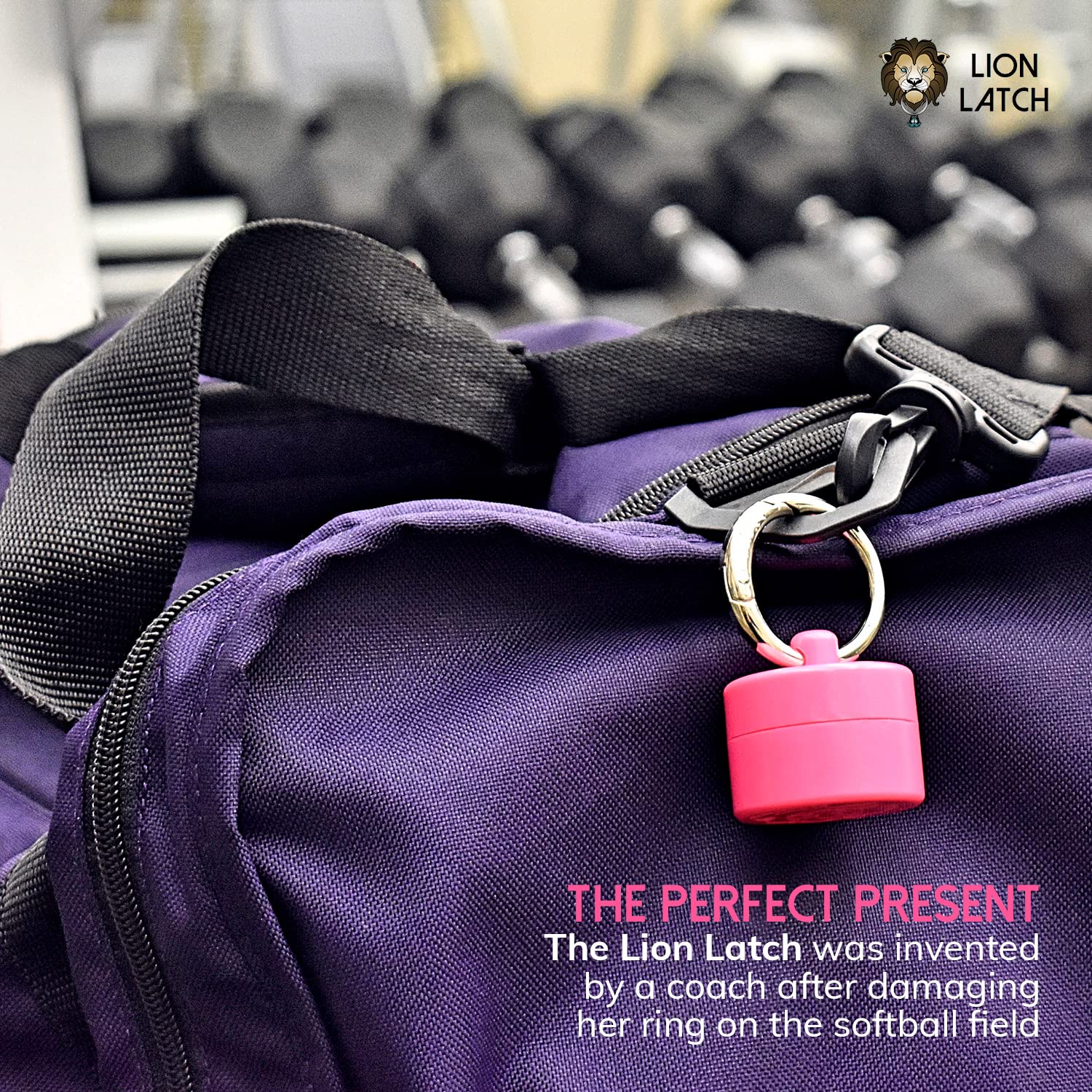 Lion Latch Travel Jewelry Organizer Box - Portable Ring Holder for Women & Girls with Keychain | Small Jewelry Storage Case & Keeper | Perfect for Travel, Gifts, and Daily Jewelry Organization
