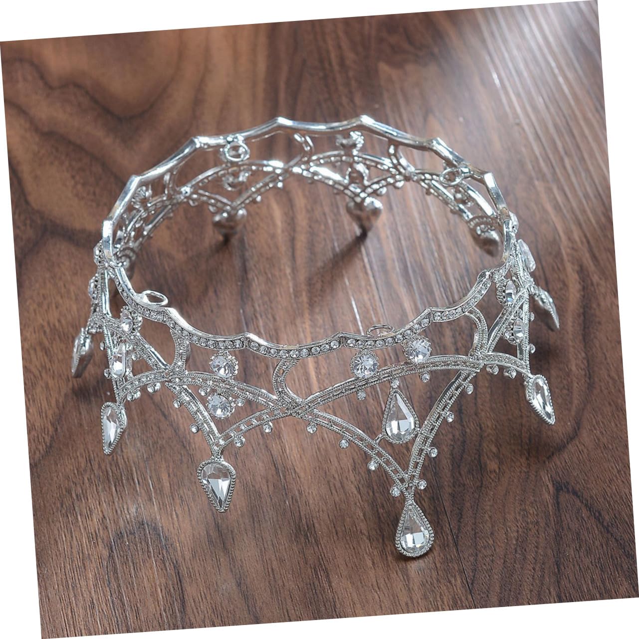 POPETPOP 3-Piece Baroque Crystal Bridal Tiara Set - Rhinestone Pageant Crown Hair Accessories for Women & Girls (Wedding, Prom, Pageant, Birthday, Cosplay)