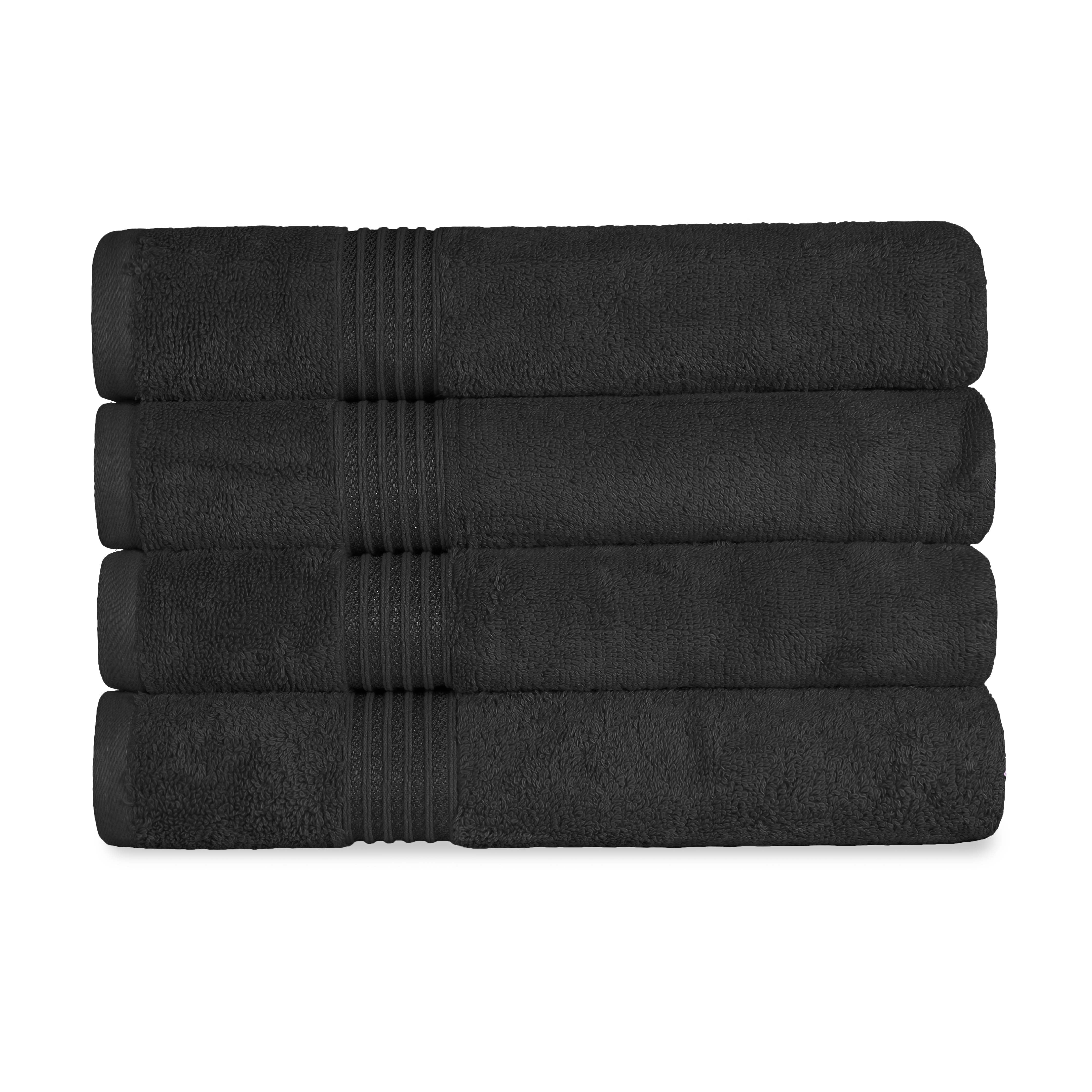 Premium Egyptian Cotton Bath Towel Set of 4 - Ultra Soft & Highly Absorbent Luxury Towels for Spa, Bathroom & Beach Use
