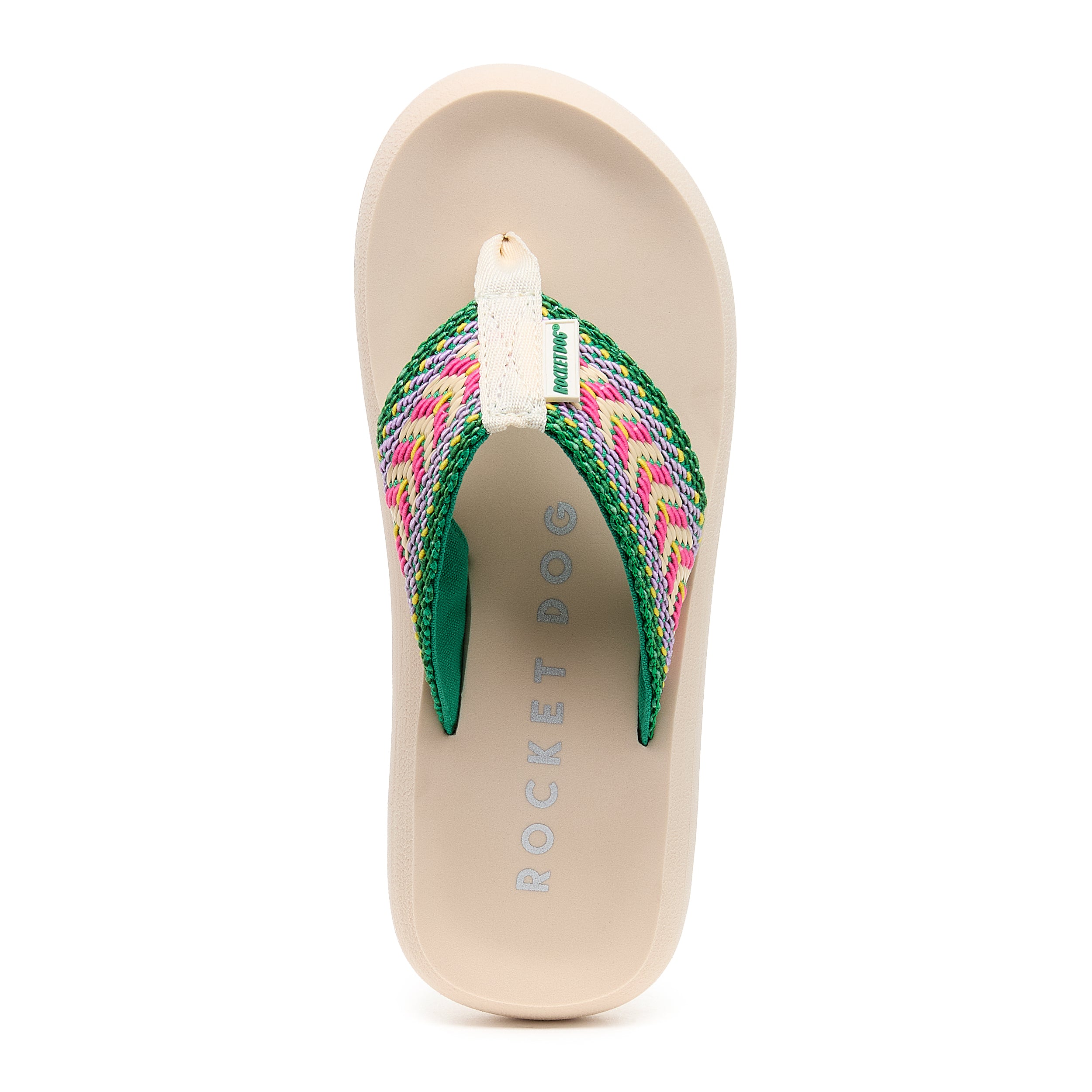 Spotlight Green Multi Flip Flops - Comfortable Beach Sandals for Women & Men - Perfect for Pool, Vacation, and Summer Outdoor Activities