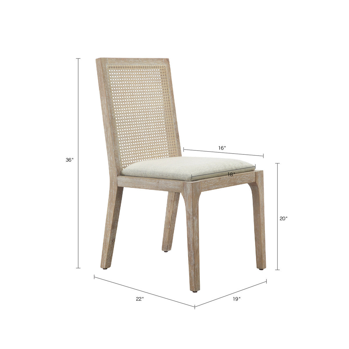 Modern Dining Chairs Set of 2 - Sturdy Wooden Kitchen Chairs with Padded Seat Cushions - Perfect for Dining Room, Kitchen, Breakfast Nook & Small Space Decor