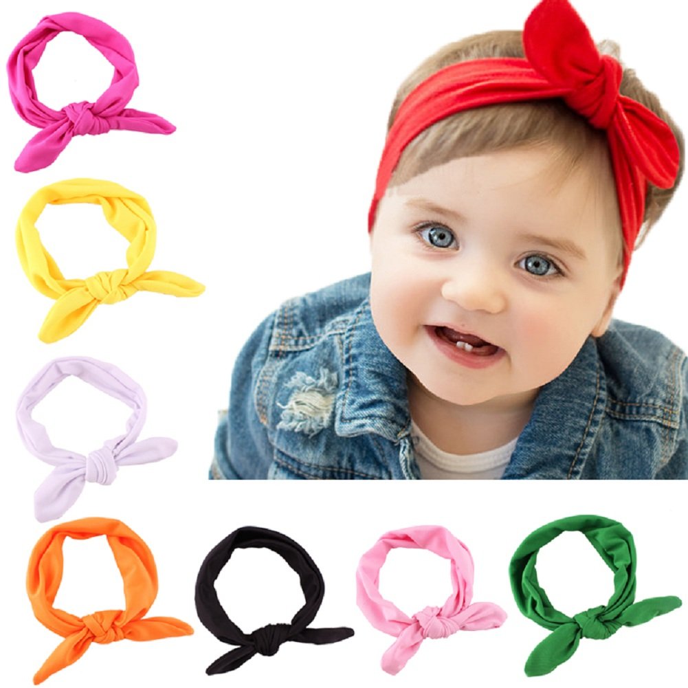 Baby Turban Headband for Girls - Soft Knotted Hairbands for Newborn, Toddler & Kids | Perfect for Photos, Parties & Everyday Wear