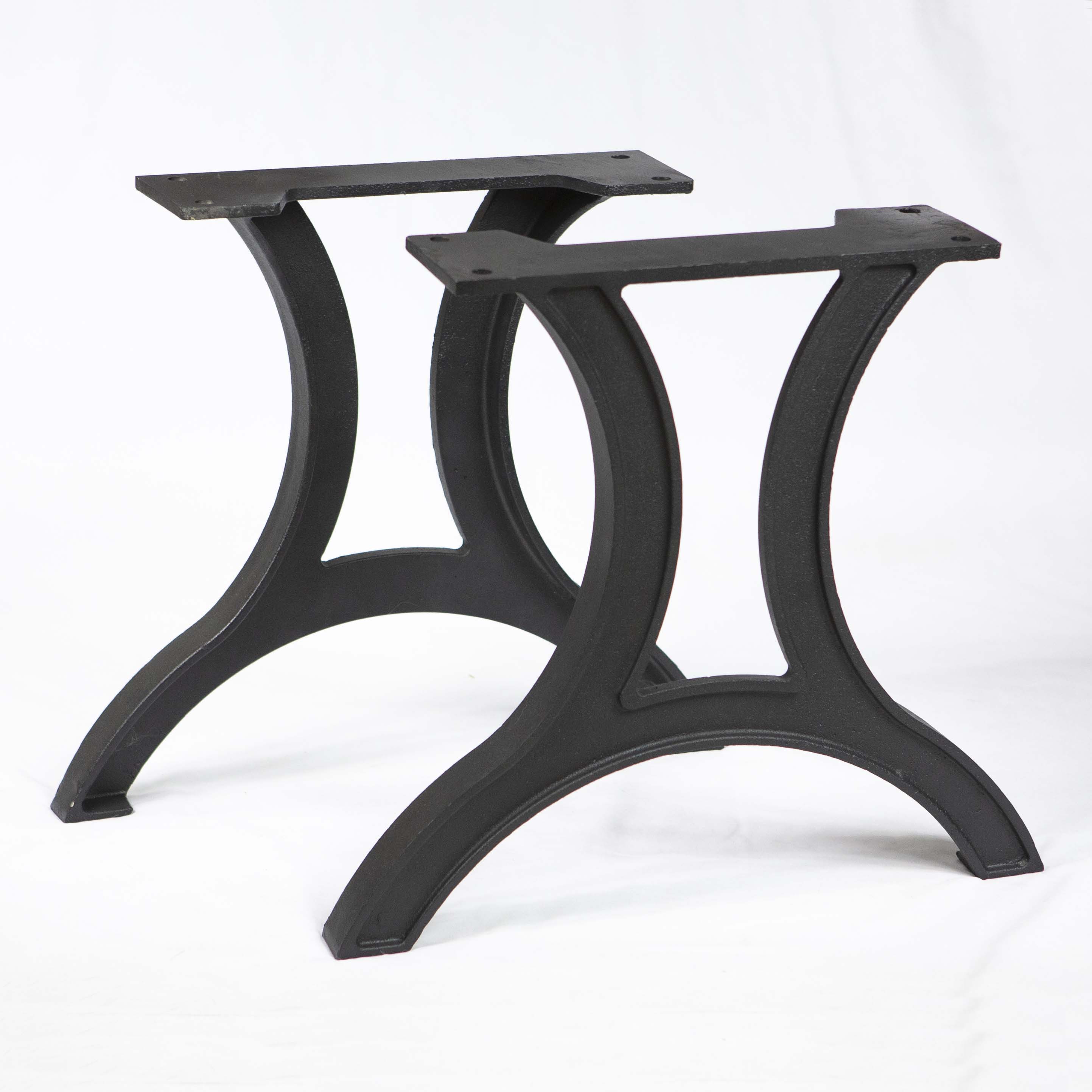 CN720 Heavy Duty Cast Iron Coffee Table Legs - 1 Pair (Set of 2) - Industrial Style Furniture Supports for DIY Table, Desk, Bench Projects - Perfect for Living Room, Office, or Outdoor Use