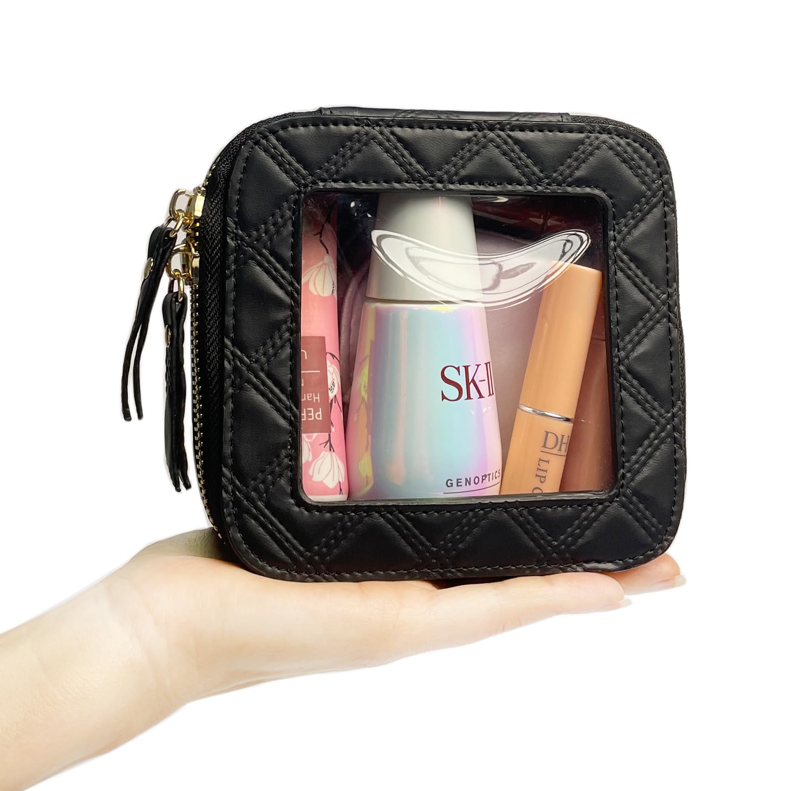 Waterproof Clear Makeup Bag for Women - Travel Toiletry Organizer with Zipper - Perfect for Skincare & Cosmetics Storage