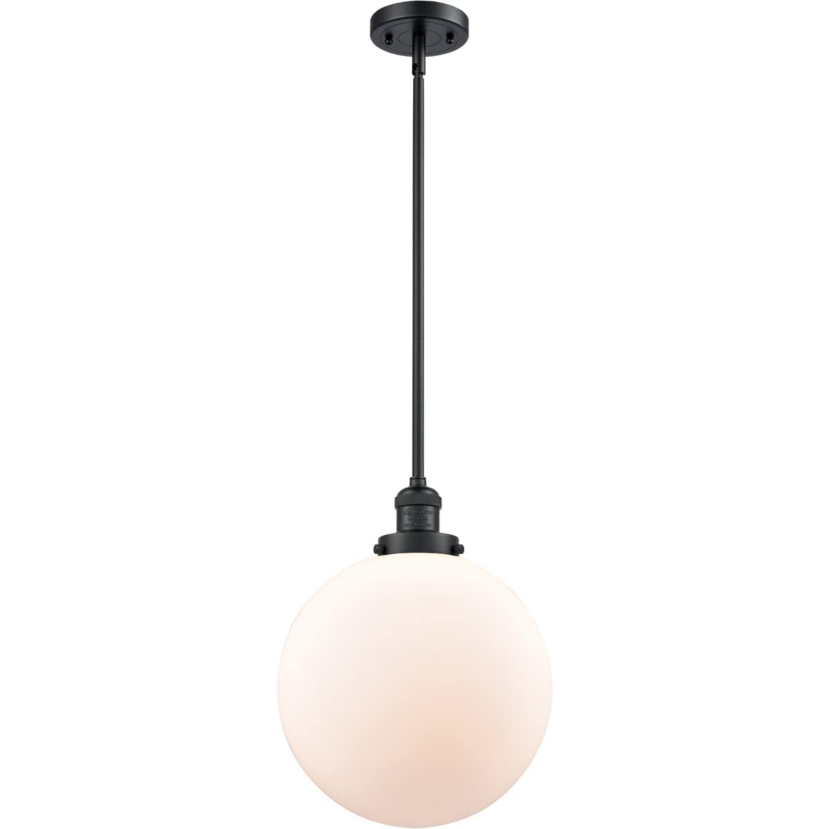 201S-BK-G201-12-LED Matte Black Bare Bulb Cord Set with 1 Light - Vintage Edison Style Lighting for Home Decor, Cafe, Restaurant & Retail Spaces