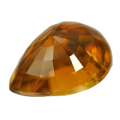 1.38ct Natural Unheated African Orange Tourmaline Loose Gemstone - 8x6mm Pear Cut VVS Clarity Eye Clean - Perfect for Jewelry Making, Engagement Rings & Collector's Specimens