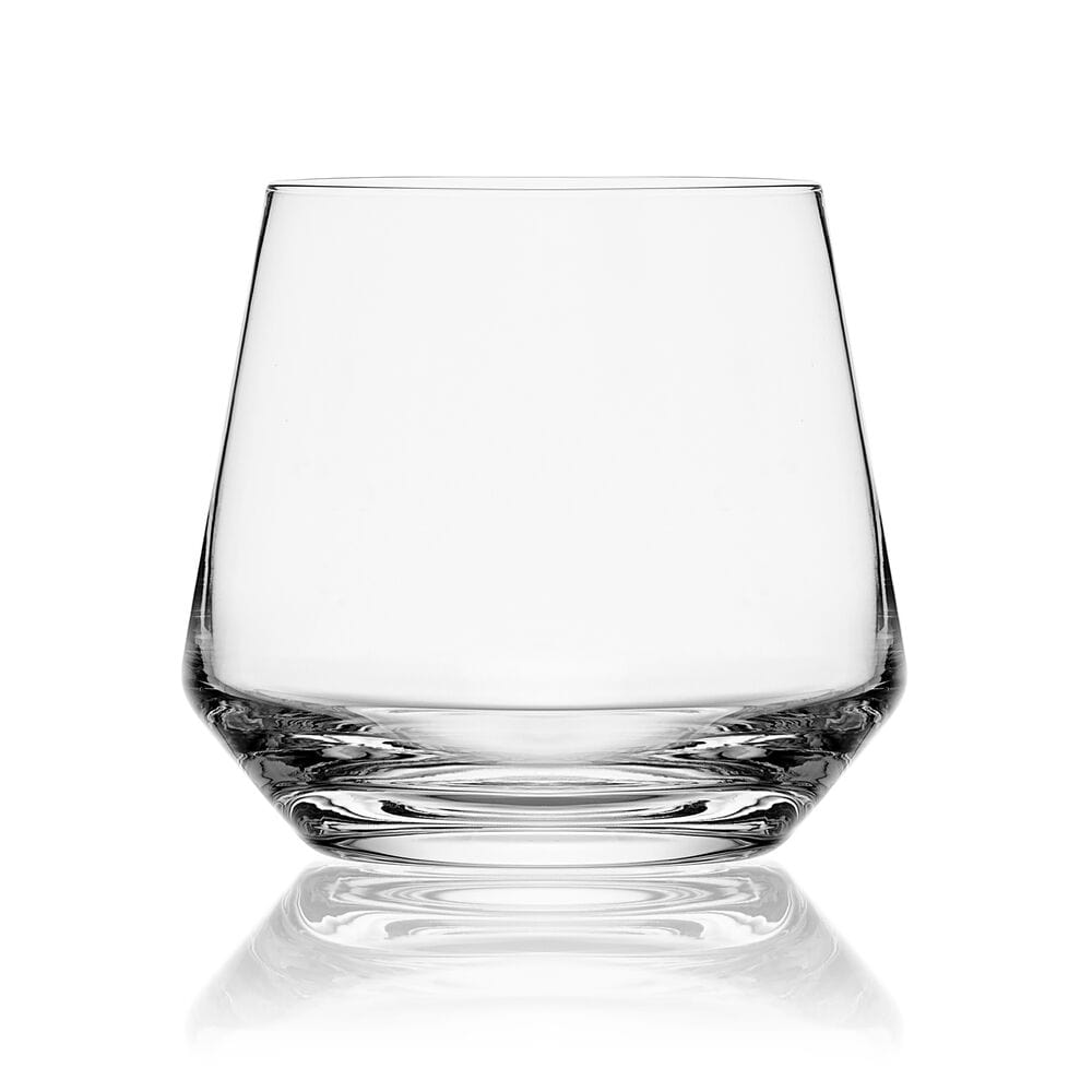 Premium Samantha Set of 4 Double Old Fashioned Whiskey Glasses - Heavy Base Crystal Clear Barware for Bourbon, Scotch & Cocktails - Perfect for Home Bars, Gifts & Entertaining