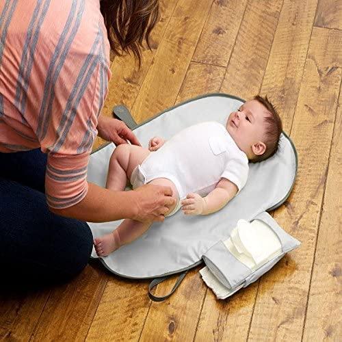 JJ Cole Heather Changing Clutch - Portable Baby Diaper Changing Pad for On-the-Go Parents | Perfect for Travel, Nursery & Quick Diaper Changes