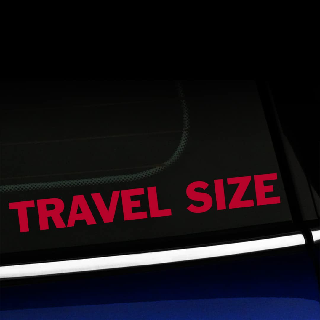 Artistic Reflection Vinyl Car Decal - Travel Size - Custom Color Options (Red) - Perfect for Road Trips & Personalizing Your Vehicle