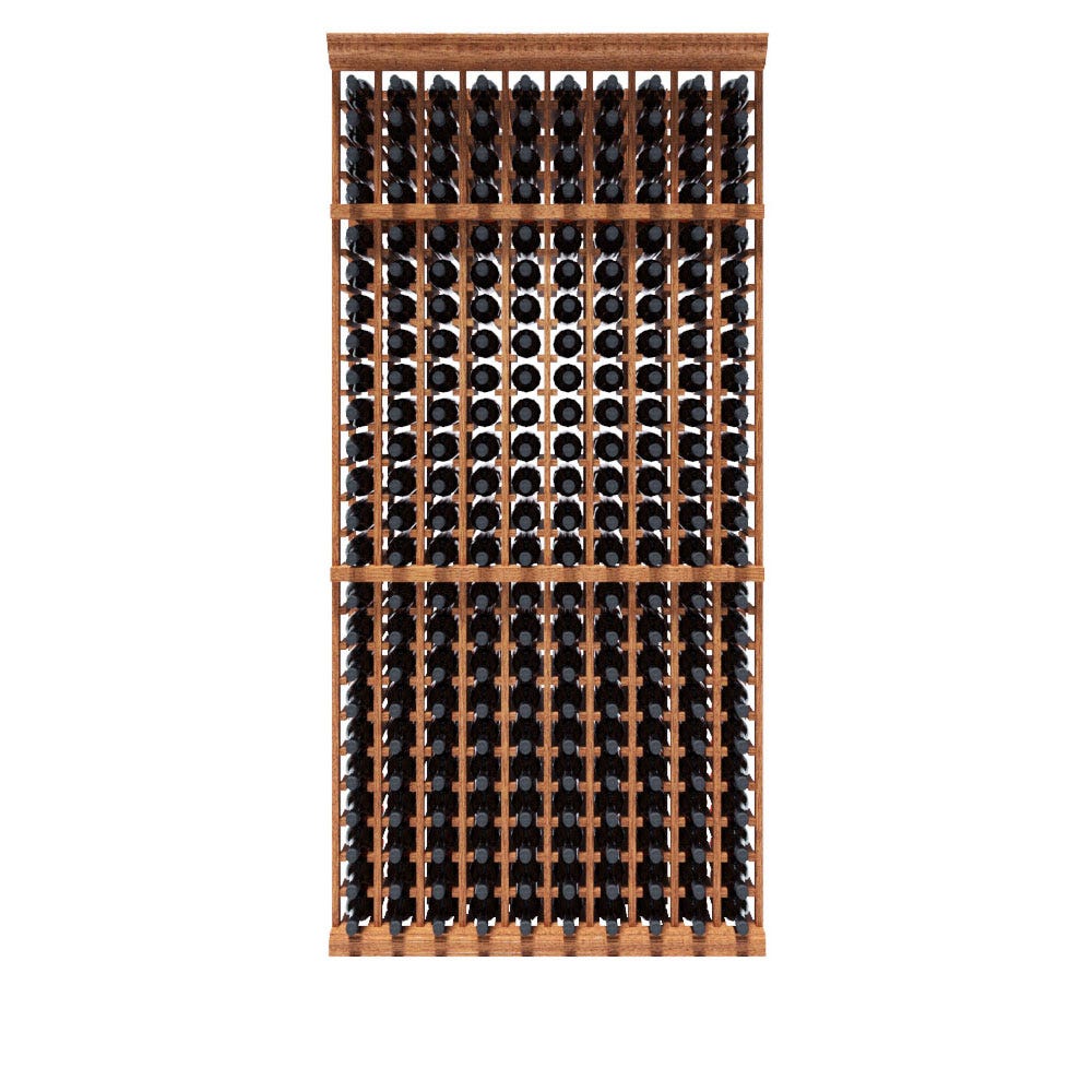 10-Column 240-Bottle 8-Foot Wine Rack Kit - Sturdy Metal Wine Storage for Cellars, Restaurants & Home Bars