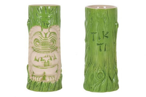 Tiki Aloha Ceramic Mug 38cl - Handcrafted Hawaiian Style Drinking Cup for Tropical Cocktails, Coffee & Tea - Perfect for Luau Parties, Beach Bars & Home Decor