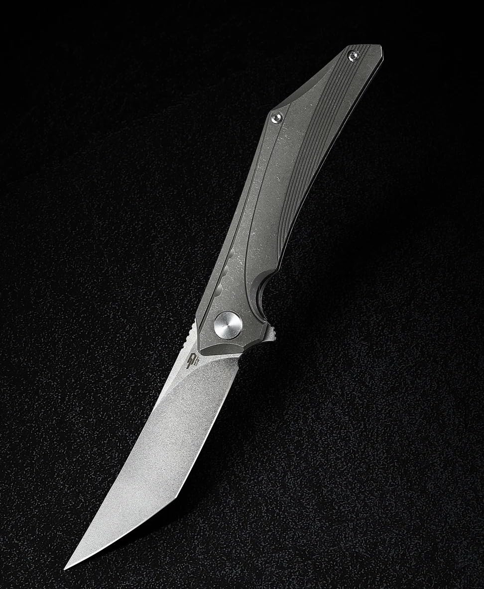 BESTECH BT1911A Kamoza Framelock Folding Knife - Gray EDC Pocket Knife for Outdoor Camping, Hiking & Survival Gear