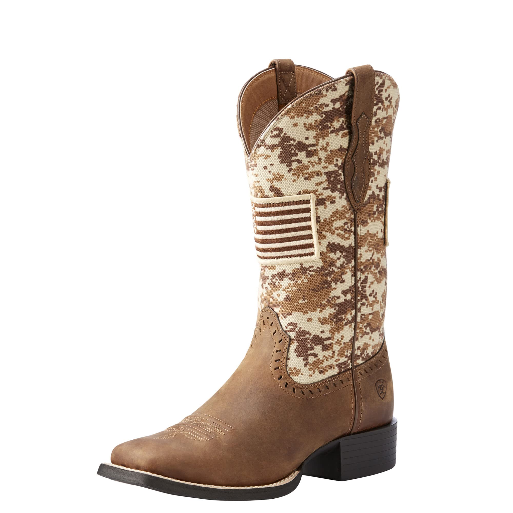 ARIAT Round Up Patriot Women's Cowboy Boots - Western Riding & Fashion Ankle Boots for Comfort & Style - Perfect for Rodeo, Horseback Riding & Casual Wear