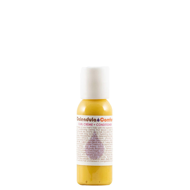 Living Libations Calendula Comfort Curl Crème & Conditioner for Natural Hair - Hydrating & Defining Curly Hair Care for Daily Use at Home or Salon