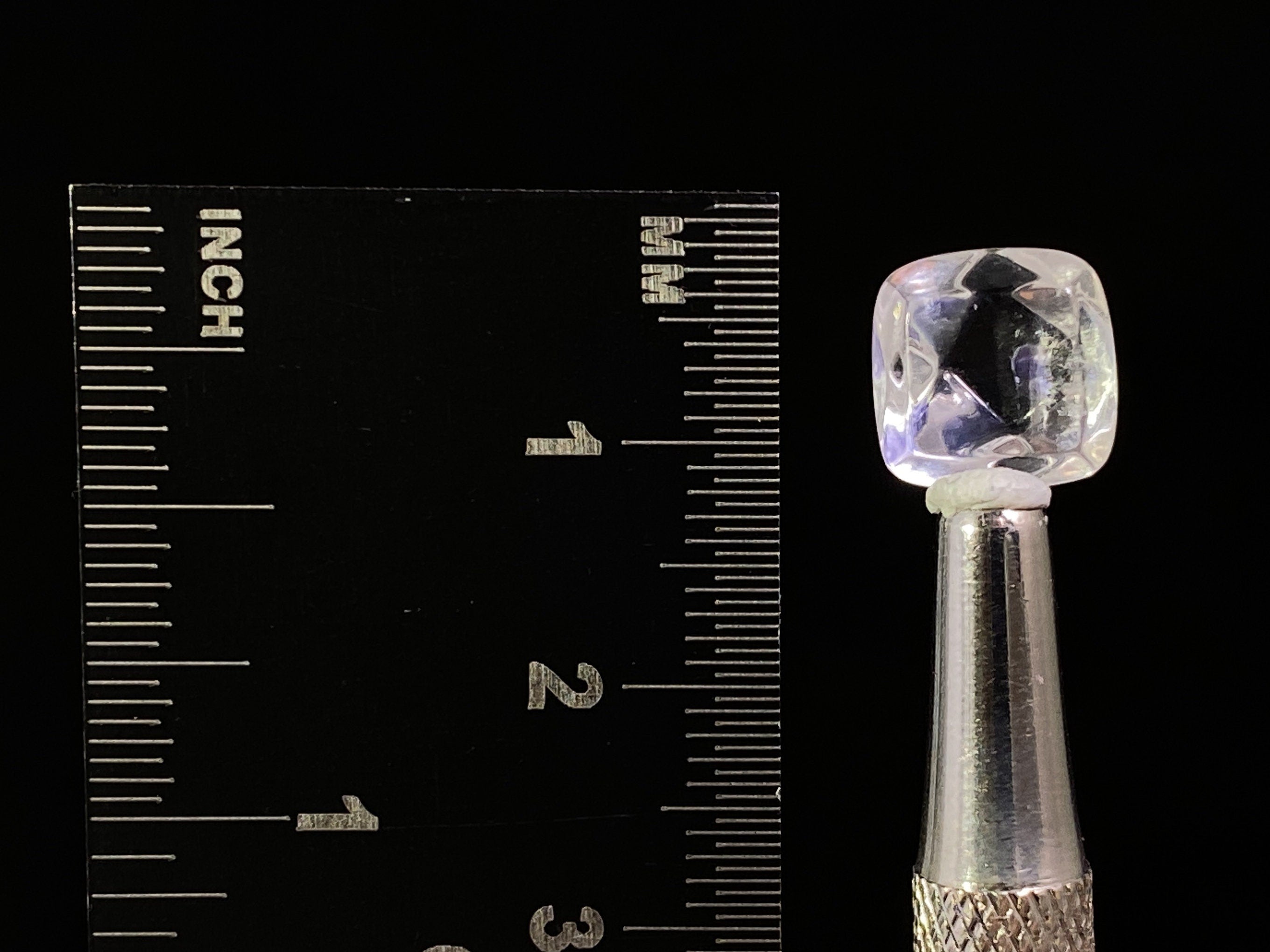 Natural Fluorite in Clear Quartz Cabochon - Rare Gemstone for Jewelry Making, Healing Crystals (47507) - Perfect for Pendants, Rings & Spiritual Healing