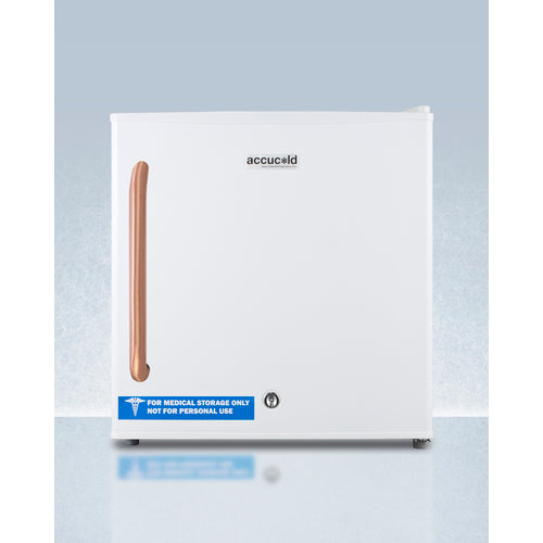 Accucold FS24LTBC Compact All Freezer with Antimicrobial Pure Copper Handle - Perfect for Home, Office, or RV Use - Energy Efficient Upright Freezer for Food Storage