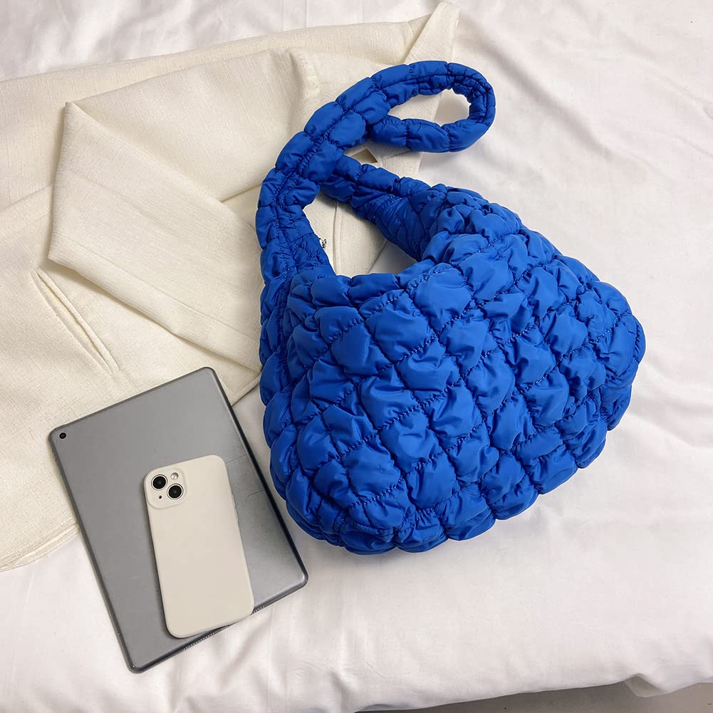 Quilted Puffer Tote Bag for Women - Large Lightweight Crossbody Shoulder Bag with Padding - Perfect for Work, Travel & Everyday Use