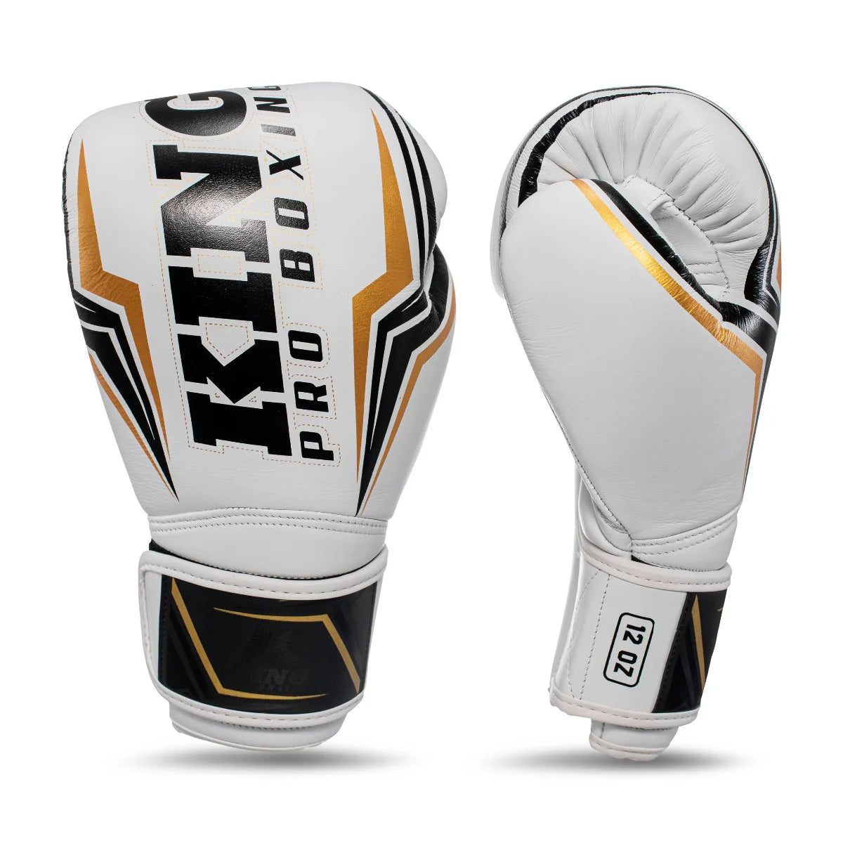 King PRO Boxing Gloves BG THOR WHITE - Premium Training & Sparring Gloves for Professional & Amateur Boxers - Perfect for Gym Workouts, Heavy Bag Training & Competition