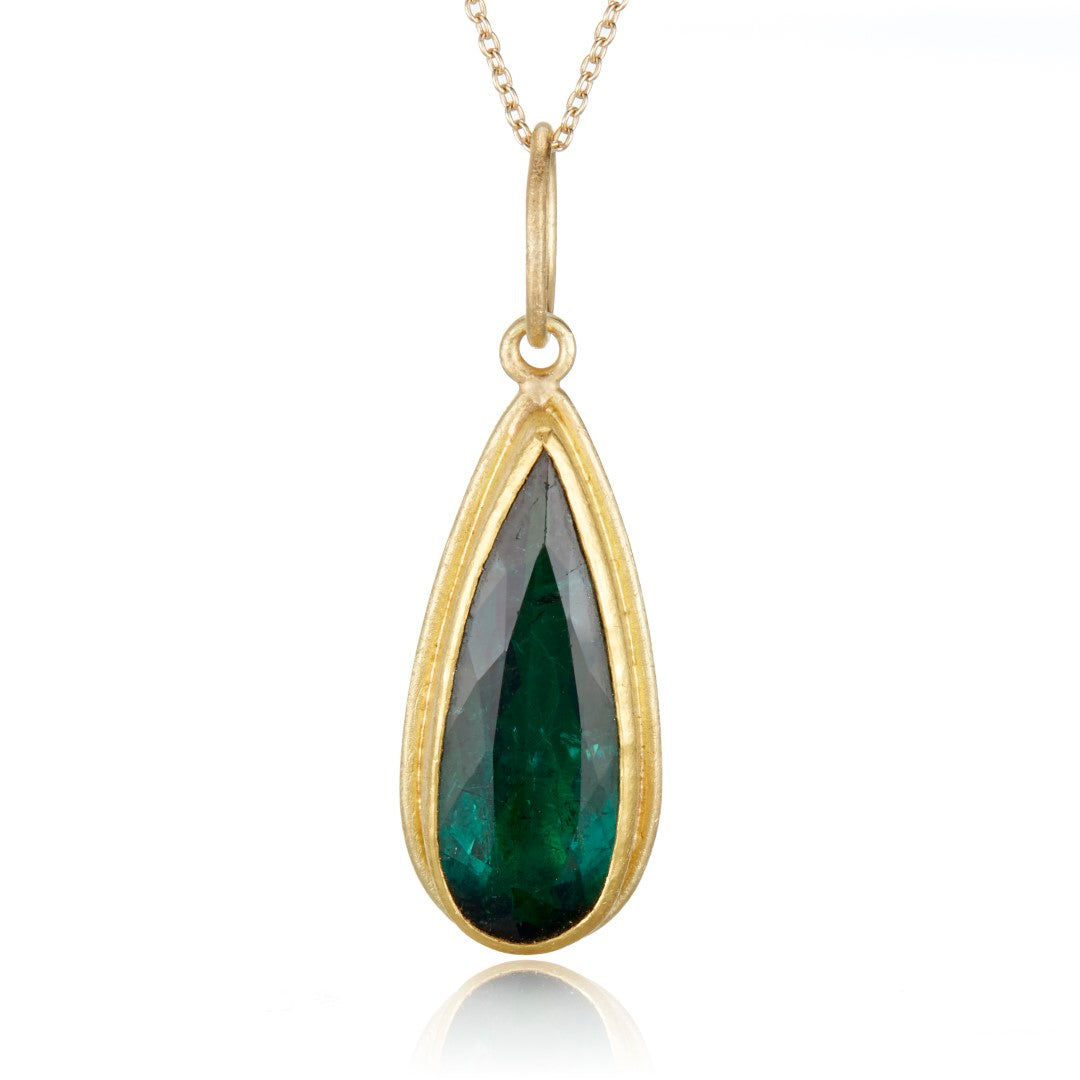 Green Tourmaline Pendant Necklace for Women - Natural Gemstone Jewelry Gift for Birthday, Anniversary & Special Occasions | Elegant Everyday Wear & Spiritual Healing Crystal